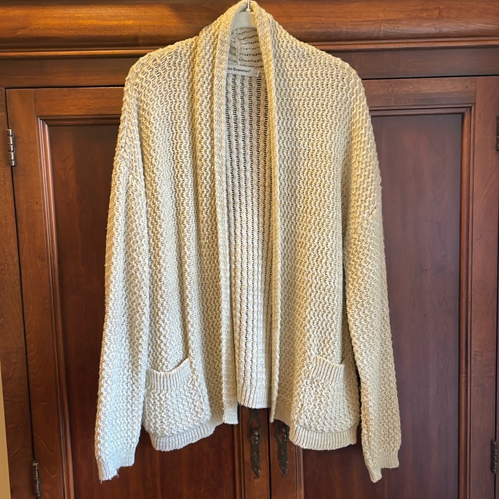 Tan knitted cardigan